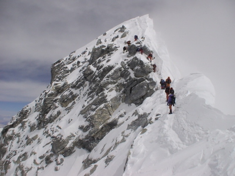 Hillary Step on Mt Everest 